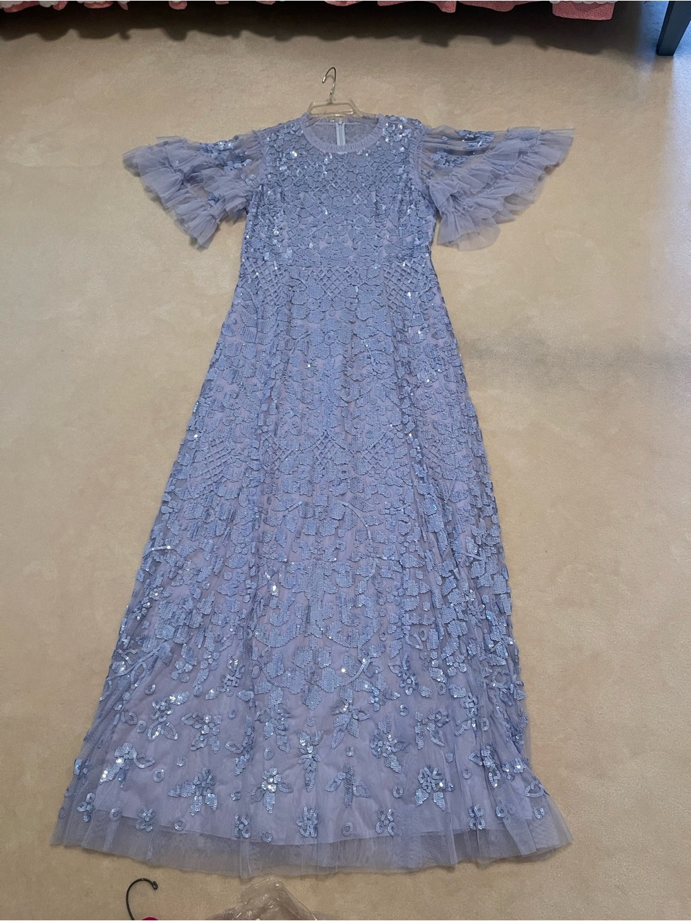 Needle & Thread Lavender Sequin Lace Maxi Dress for women